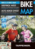 Alto adige ovest. ciclovie dal passo resia a salorno. con piante città di bolzano e merano. bike & e - bike map. con app
