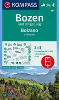 Carta escursionistica n. 154  -  bolzano e dintorni 1:25.000. ediz. italiana, tedesca e inglese