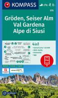 Carta escursionistica n. 076. val gardena, alpe di siusi 1:25.000 ediz. italiana, tedesca e inglese